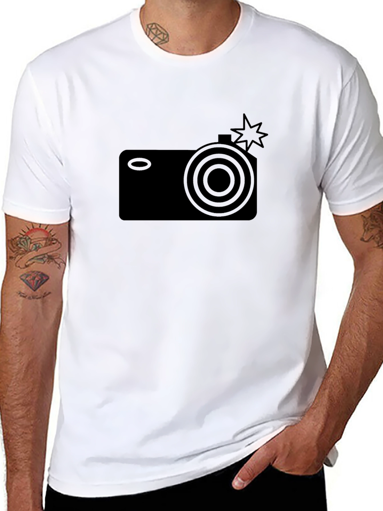 Camera Graphic Black T-Shirt