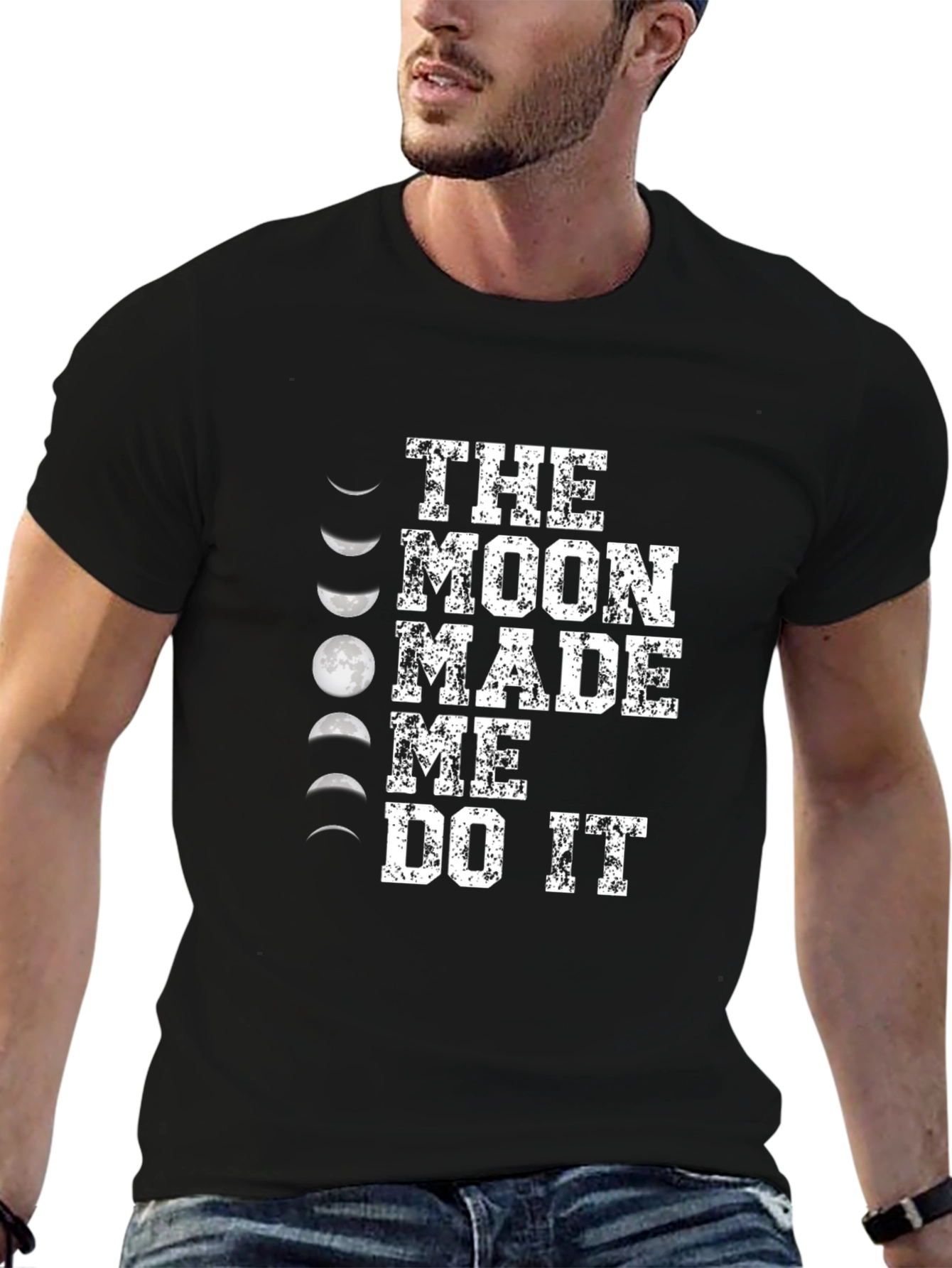 Moon Made Me Do It Graphic T-Shirt - Black