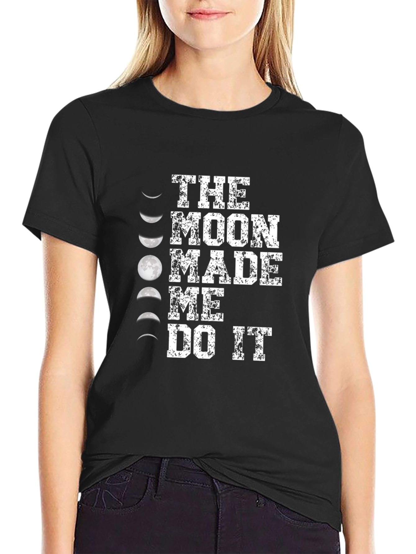 Moon Made Me Do It Graphic T-Shirt - Black