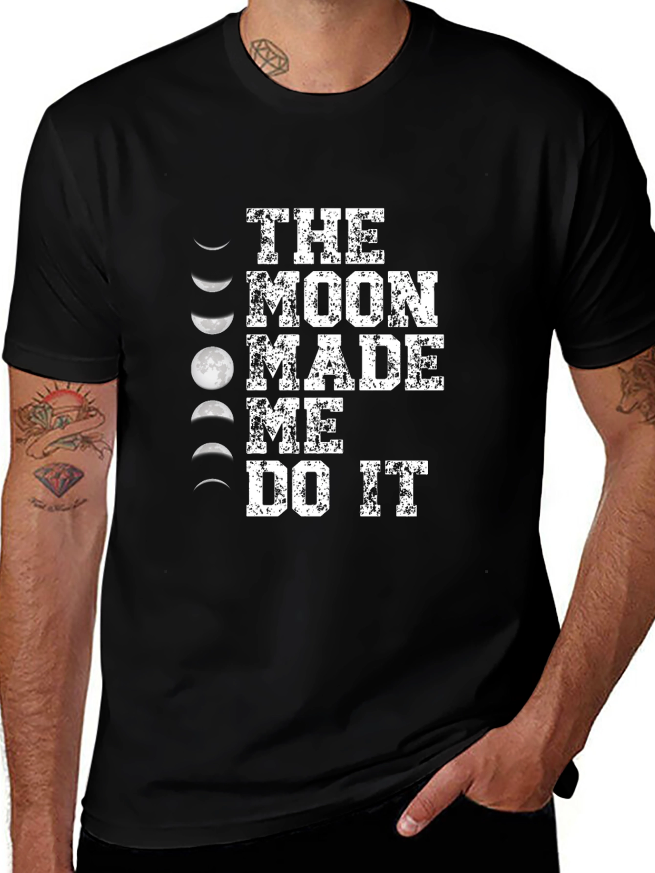 Moon Made Me Do It Graphic T-Shirt - Black