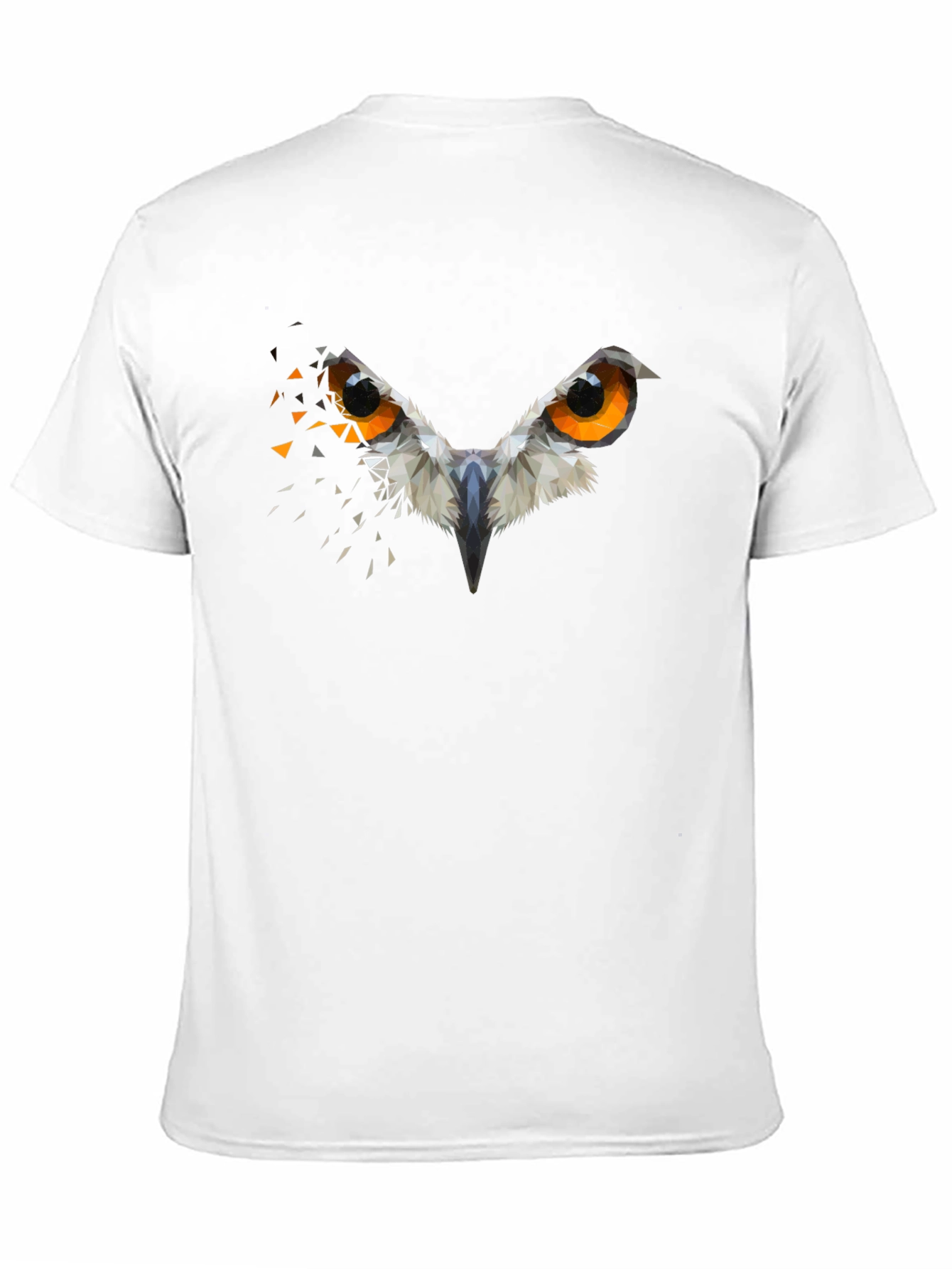 Geometric Owl Eyes Black Graphic Tee
