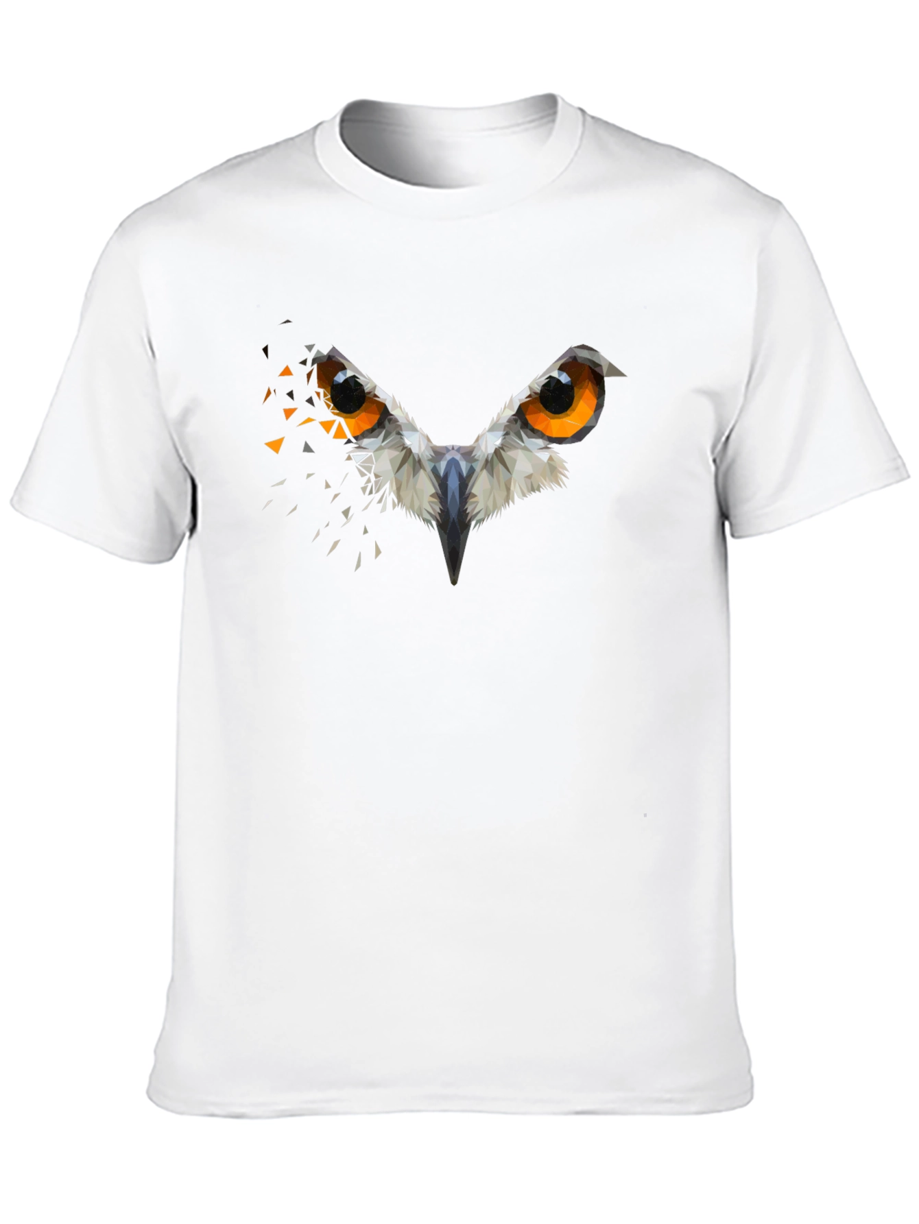 Geometric Owl Eyes Black Graphic Tee