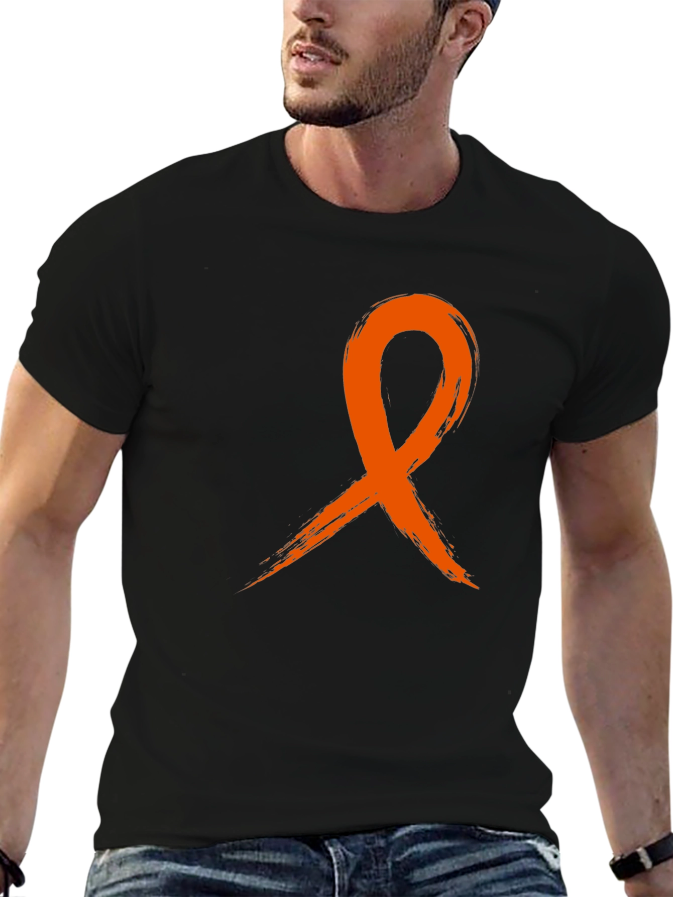Awareness Ribbon Graphic Tee - Black