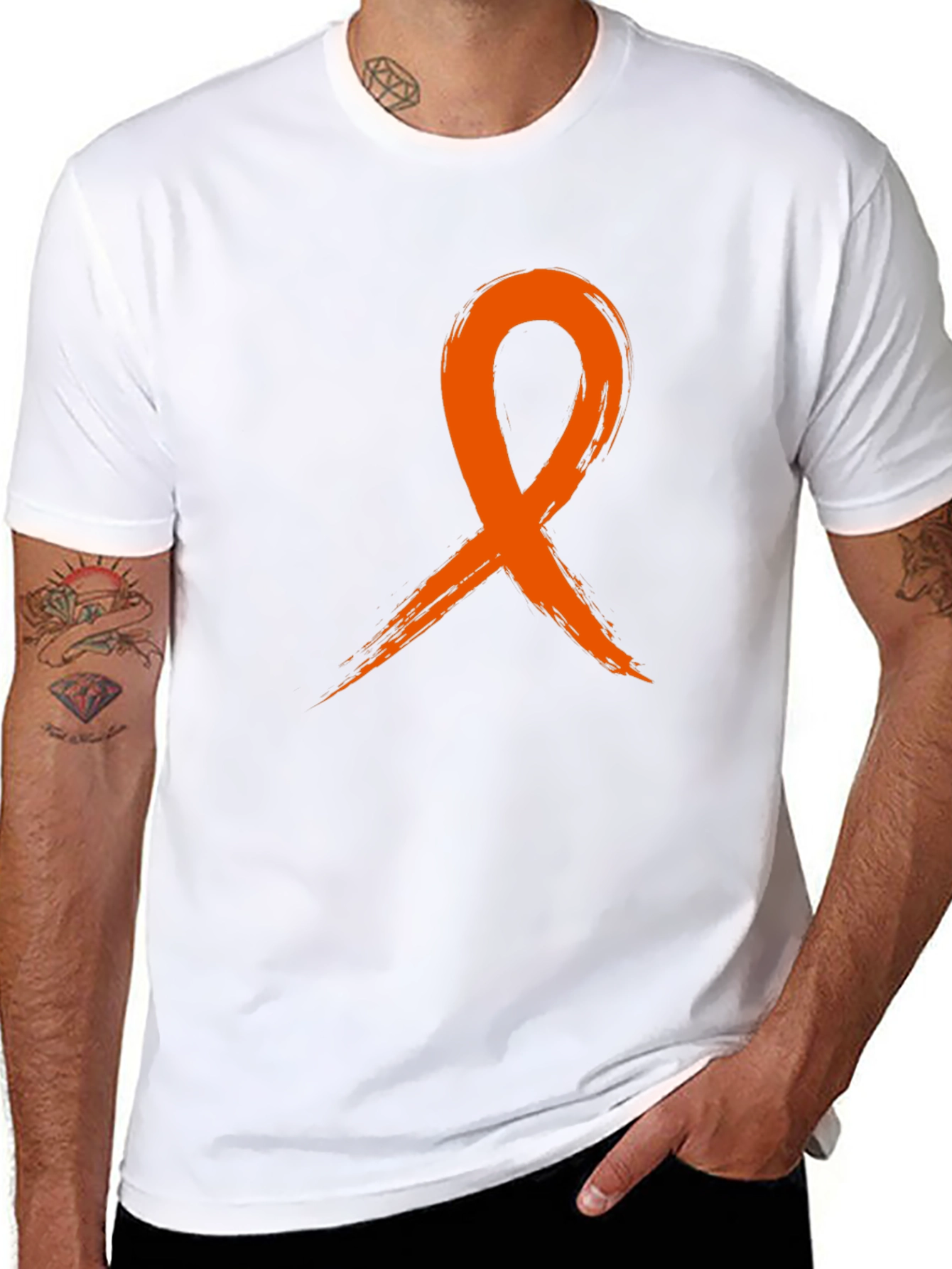 Awareness Ribbon Graphic Tee - Black