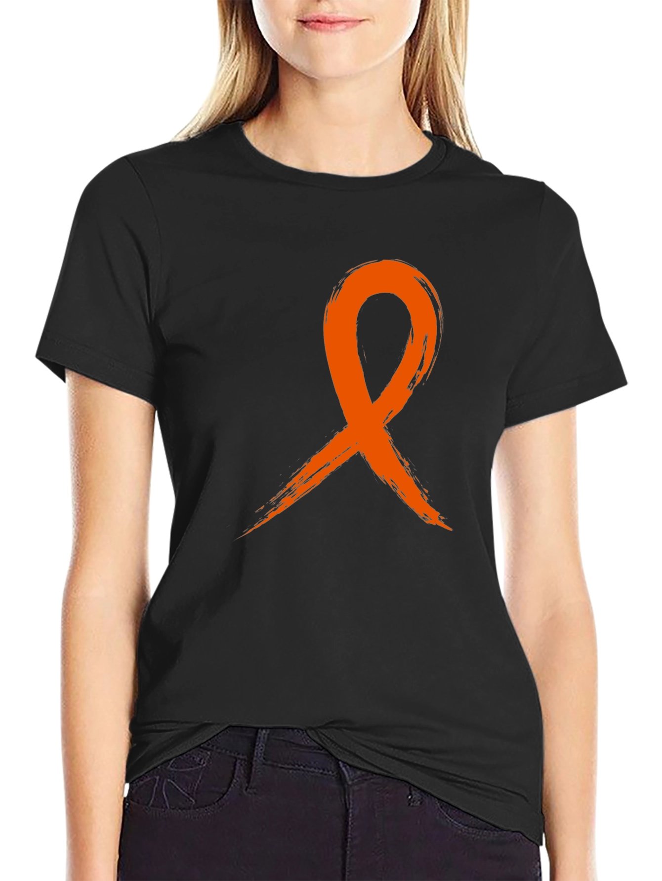 Awareness Ribbon Graphic Tee - Black
