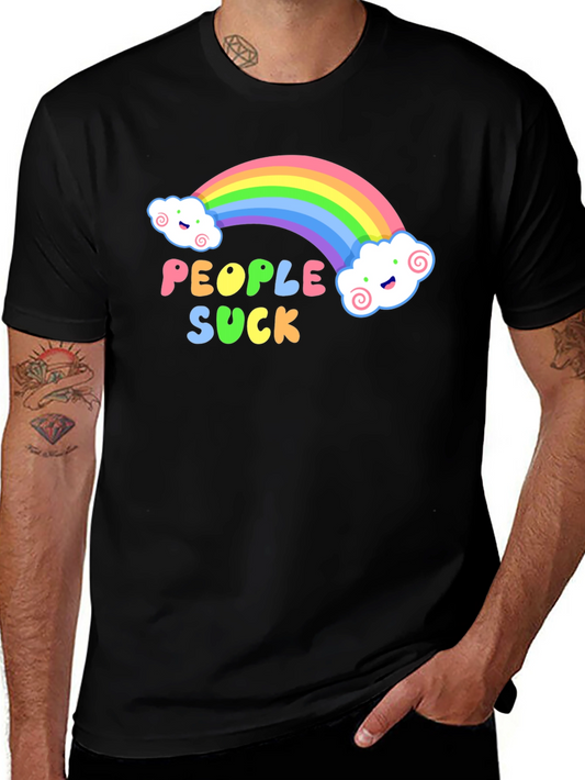 Rainbow People Suck Graphic T-Shirt