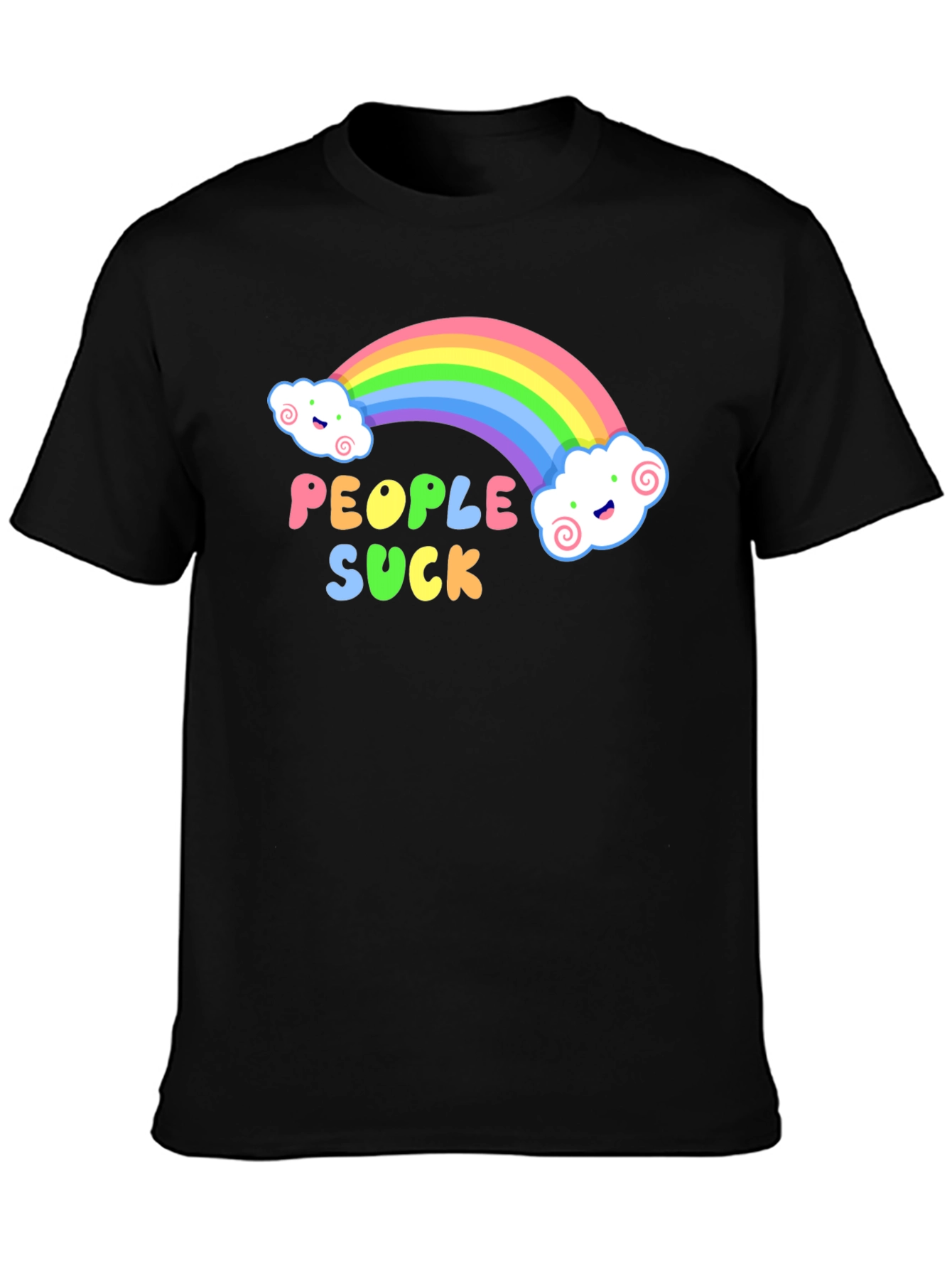Rainbow People Suck Graphic T-Shirt