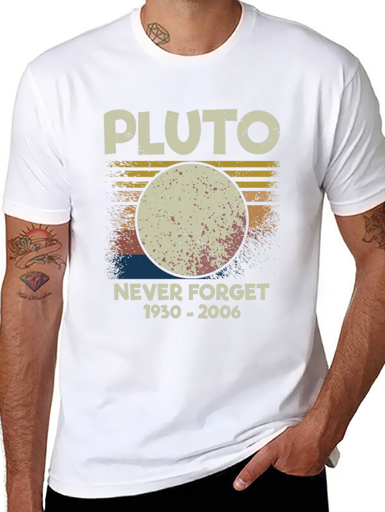 Pluto Never Forget T-Shirt Retro Style