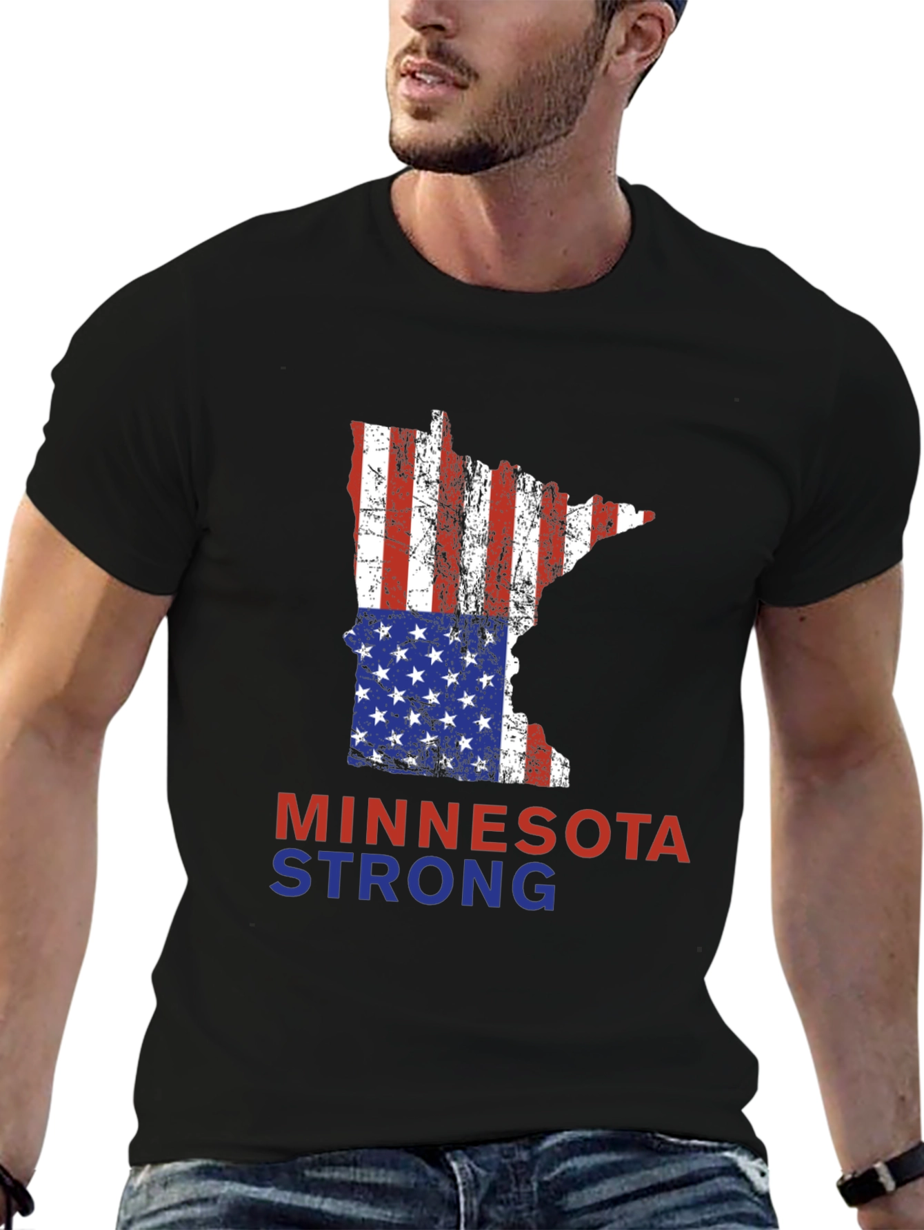 Minnesota Strong American Flag T-Shirt