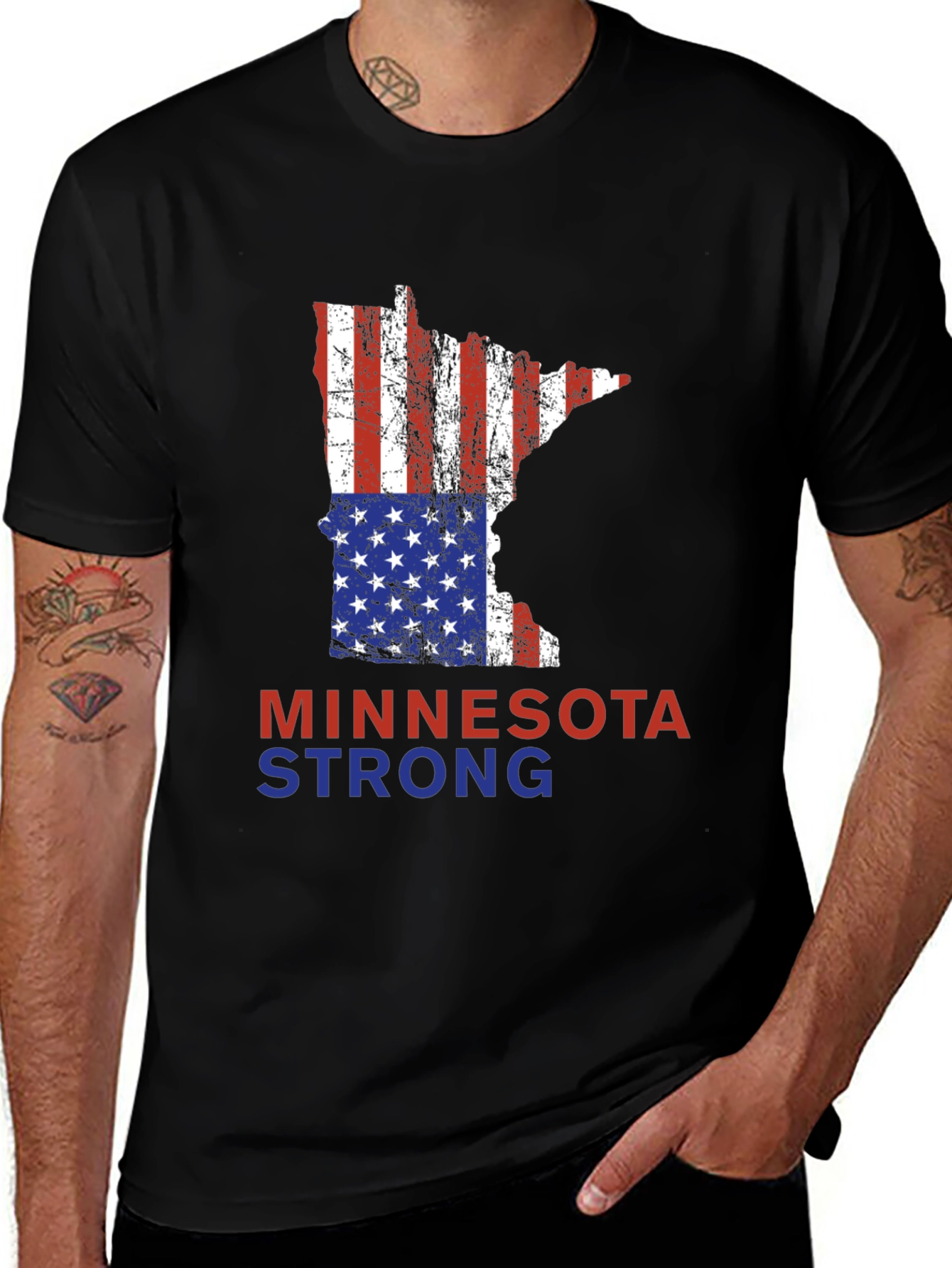 Minnesota Strong American Flag T-Shirt