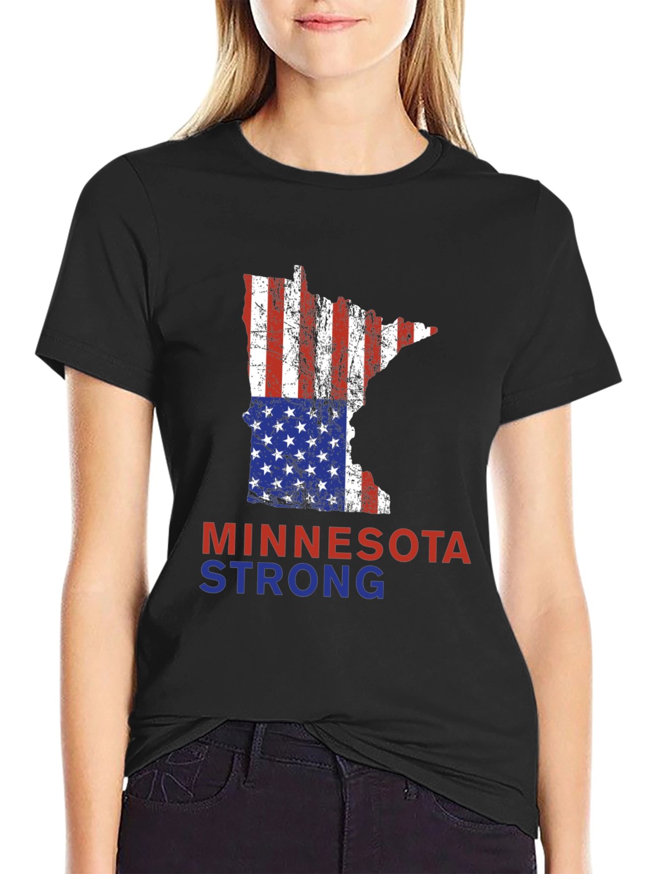 Minnesota Strong American Flag T-Shirt
