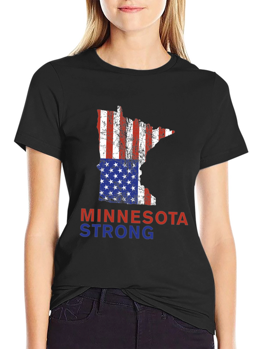 Minnesota Strong American Flag T-Shirt