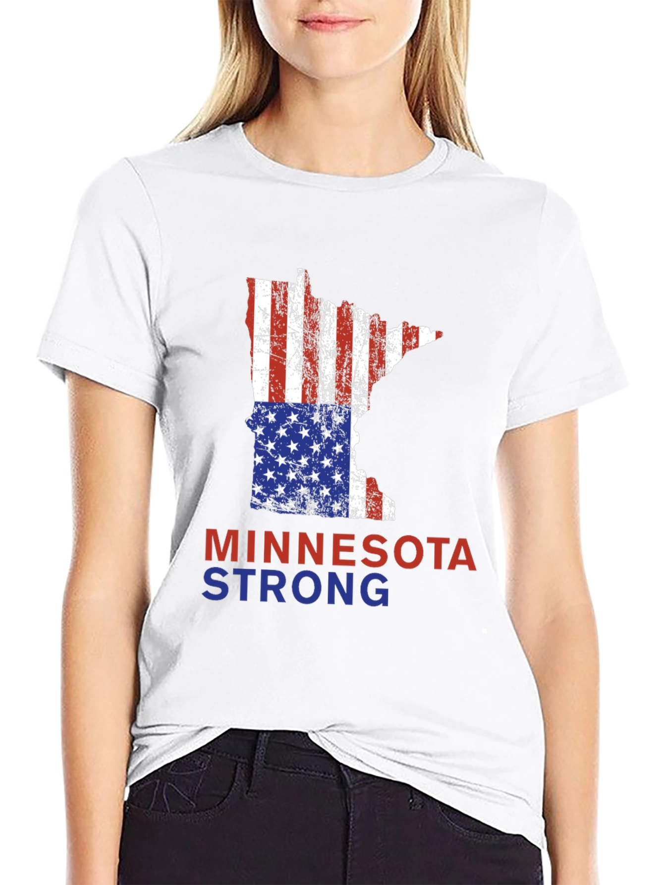 Minnesota Strong American Flag T-Shirt