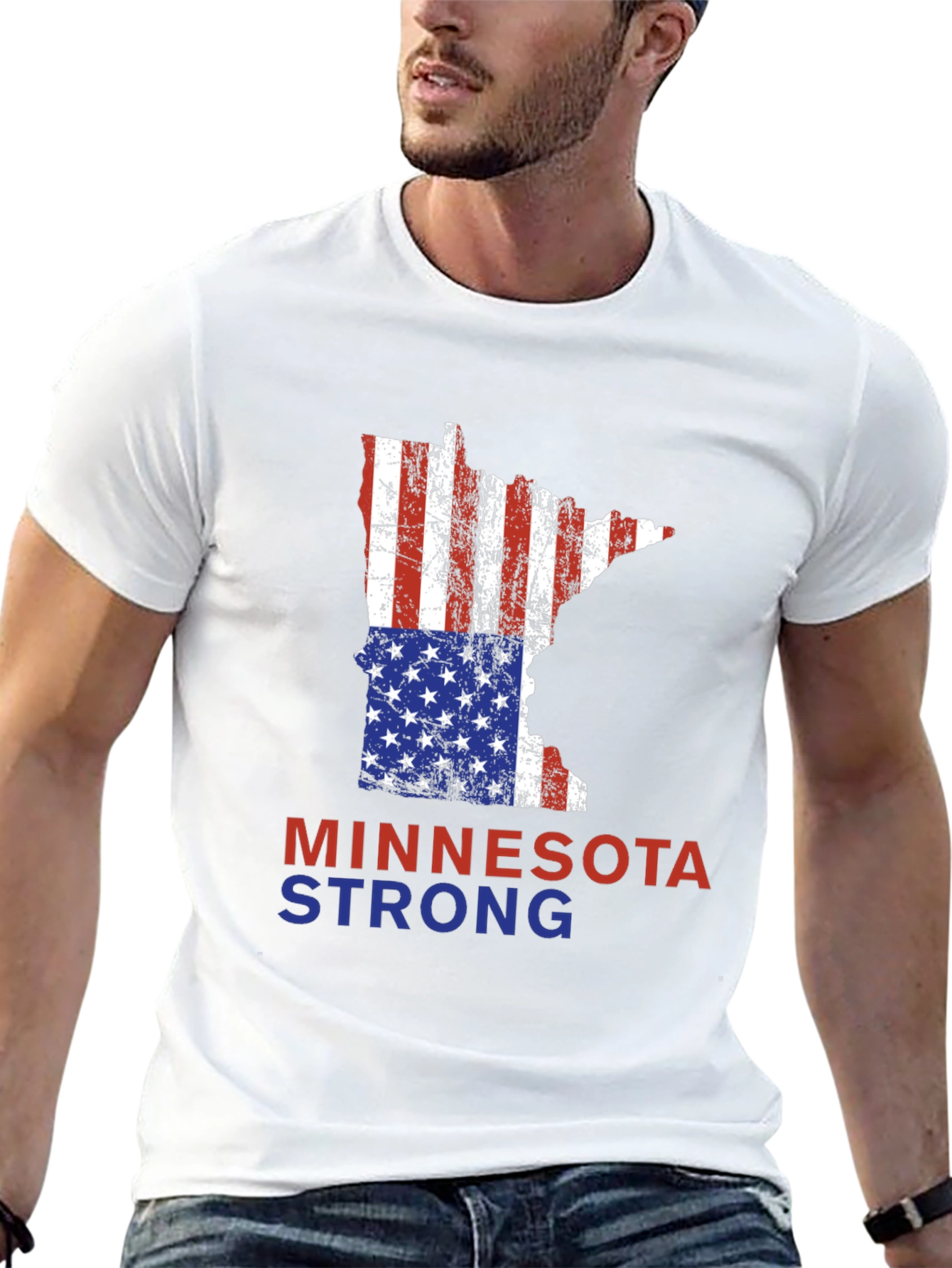 Minnesota Strong American Flag T-Shirt