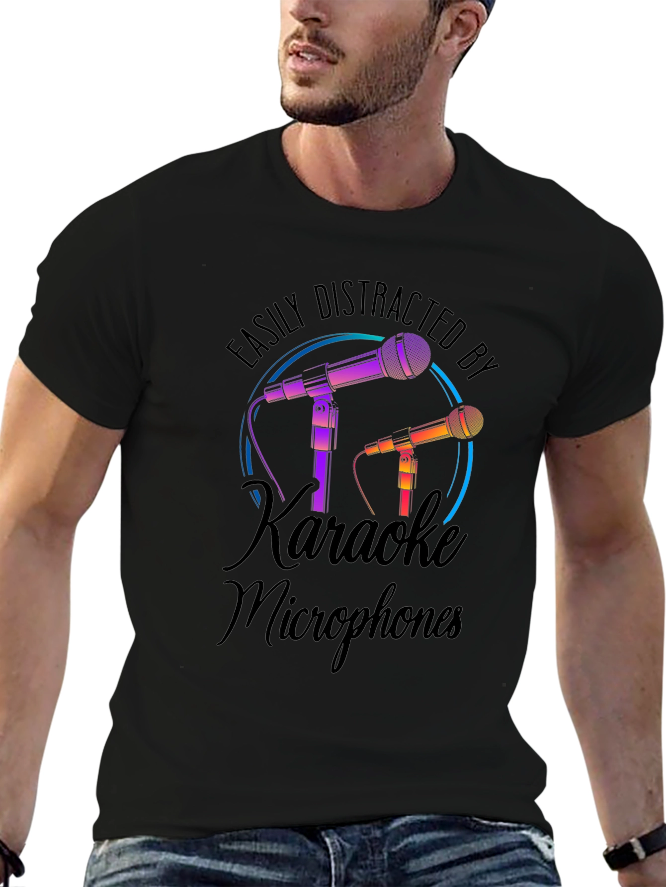 Easily Distracted by Karaoke Microphones T-Shirt