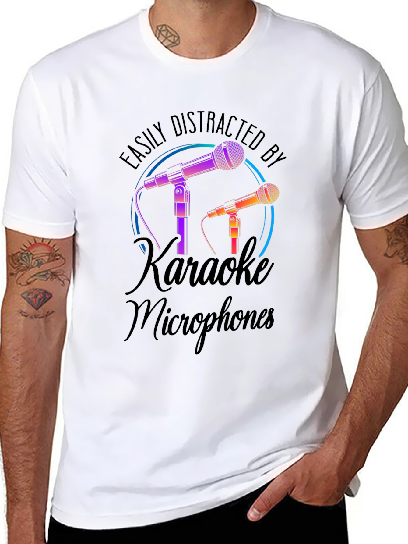 Easily Distracted by Karaoke Microphones T-Shirt