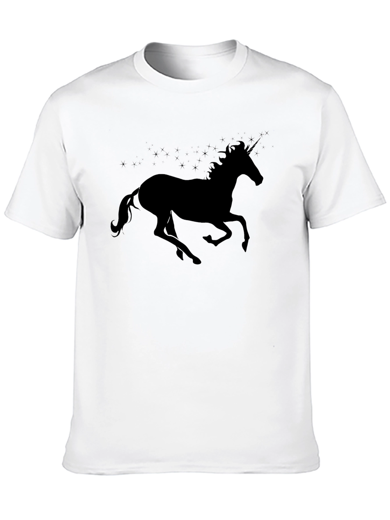 Unicorn Silhouette Graphic Tee - Black