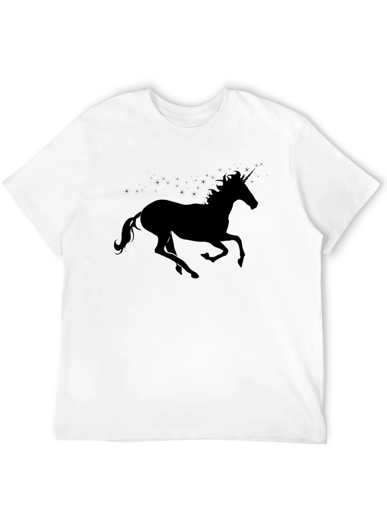 Unicorn Silhouette Graphic Tee - Black