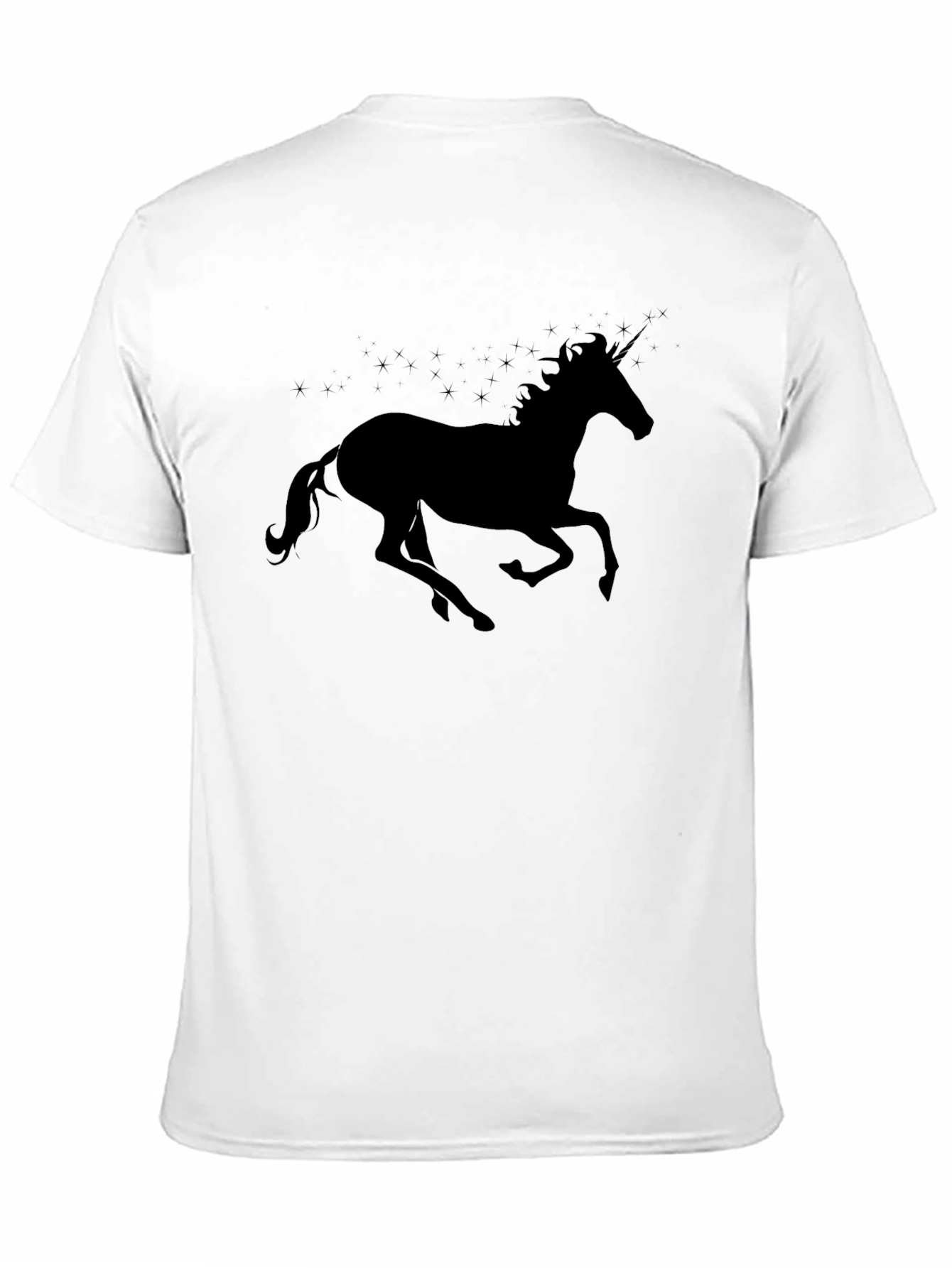 Unicorn Silhouette Graphic Tee - Black