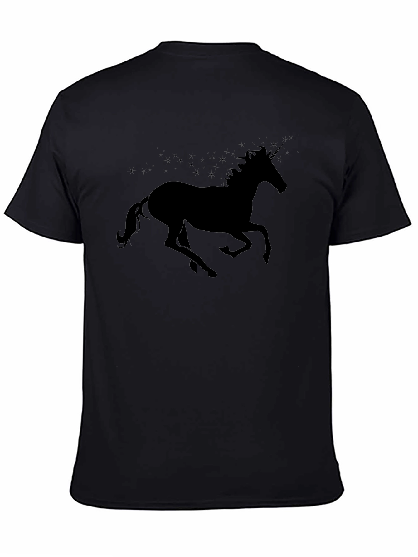 Unicorn Silhouette Graphic Tee - Black