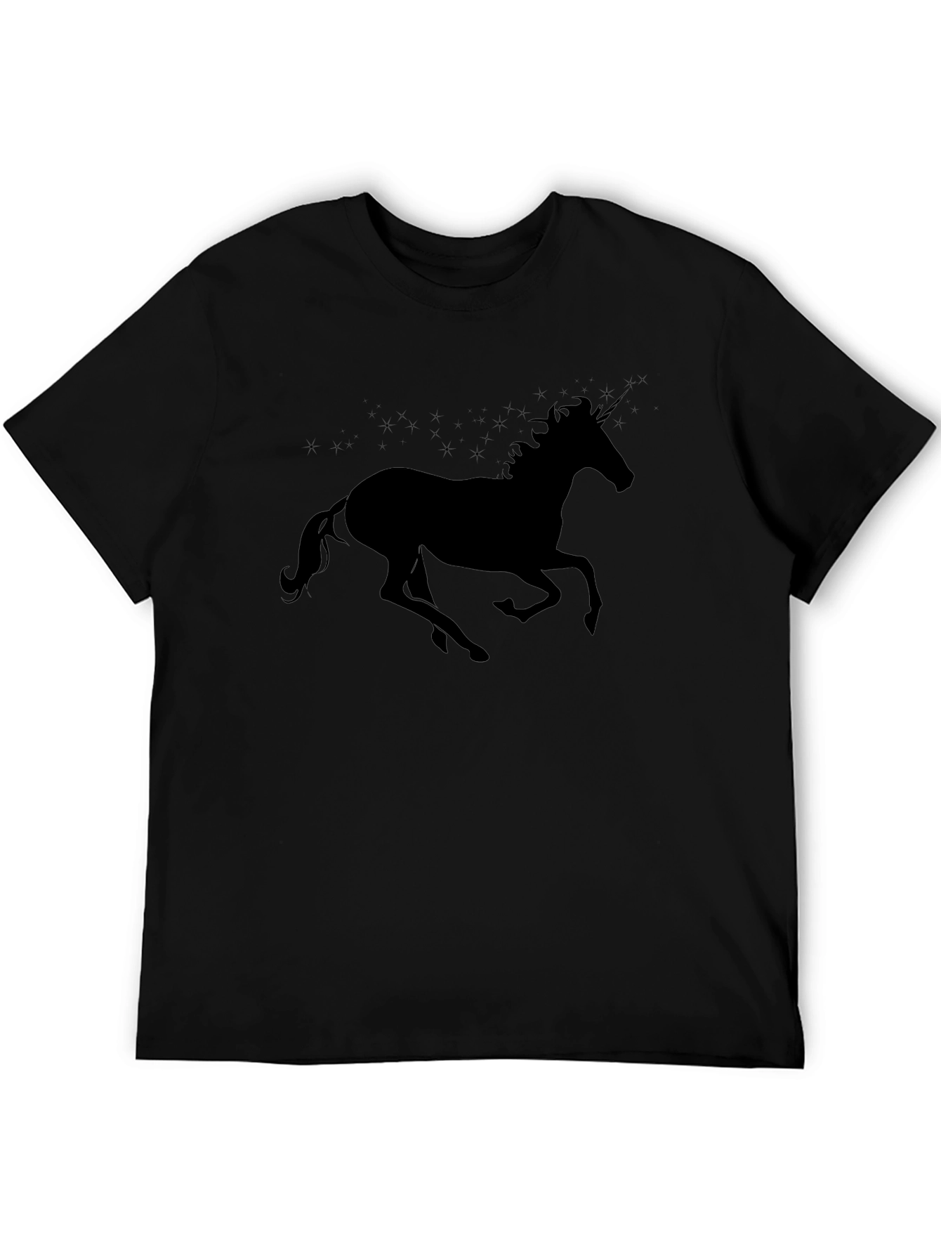 Unicorn Silhouette Graphic Tee - Black