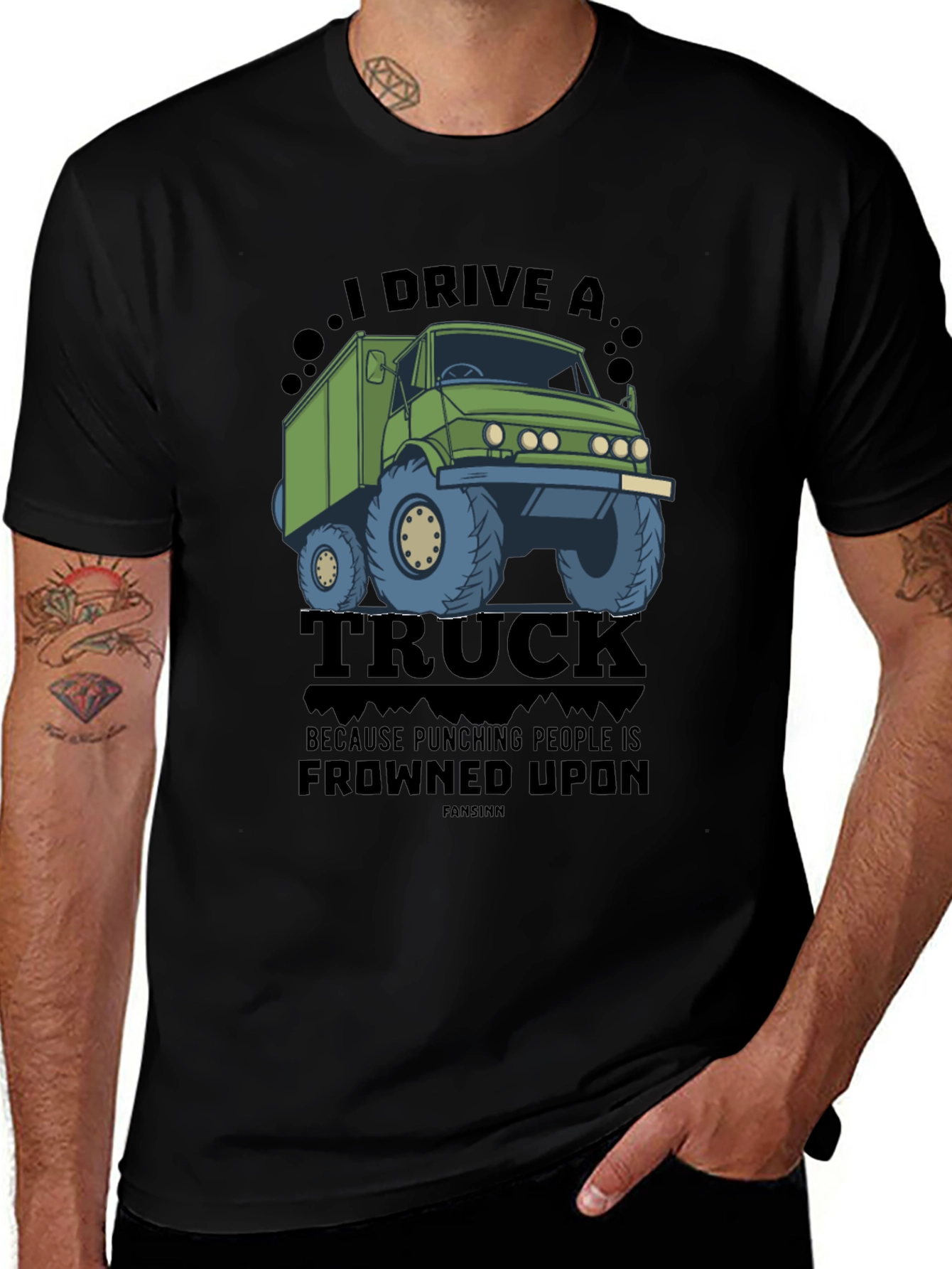 I Drive a Truck Funny Graphic Tee