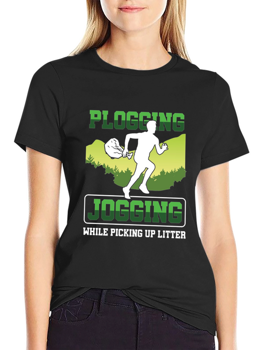 Plogging T-Shirt: Jogging While Picking Up Litter - Eco-Friendly Tee
