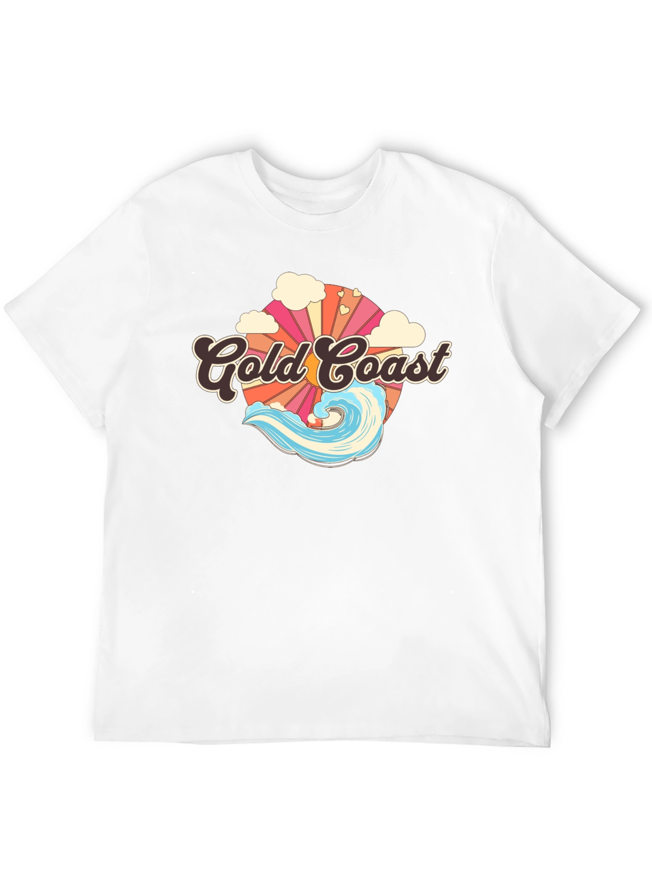 Gold Coast Wave T-Shirt - Retro Surf Style