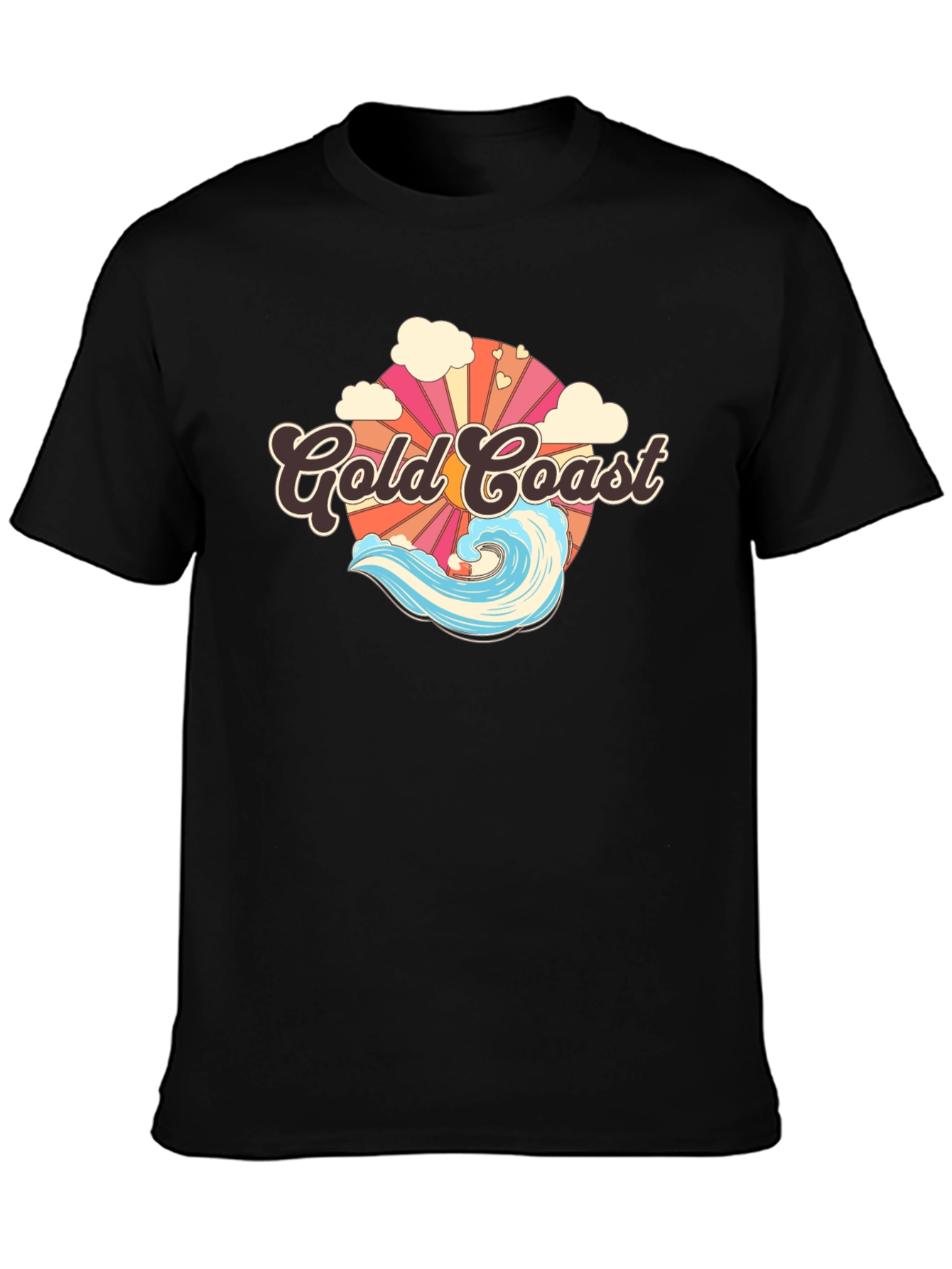 Gold Coast Wave T-Shirt - Retro Surf Style