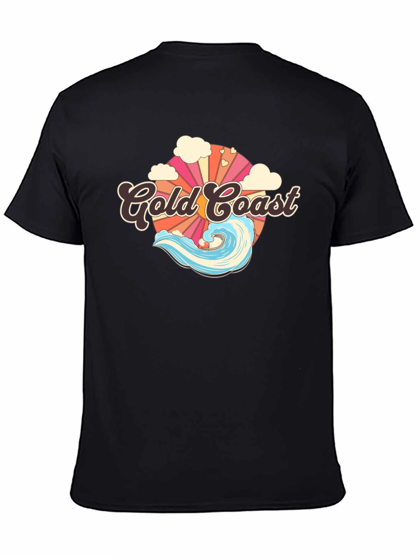Gold Coast Wave T-Shirt - Retro Surf Style