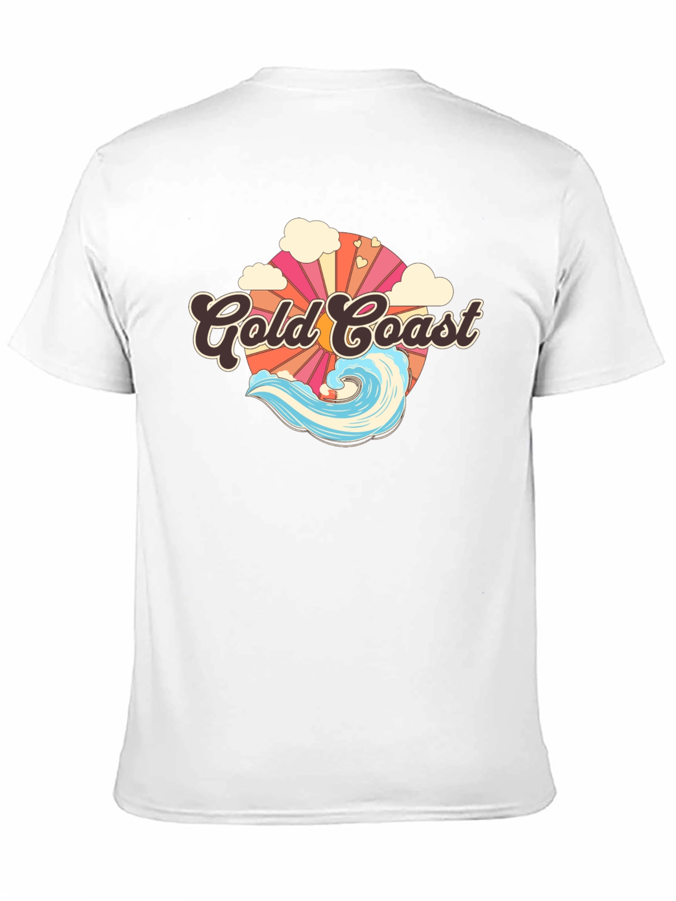 Gold Coast Wave T-Shirt - Retro Surf Style