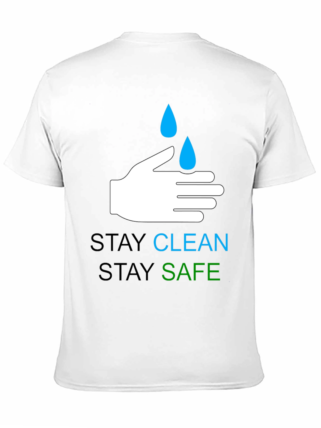 Stay Clean Stay Safe Graphic T-Shirt - Black