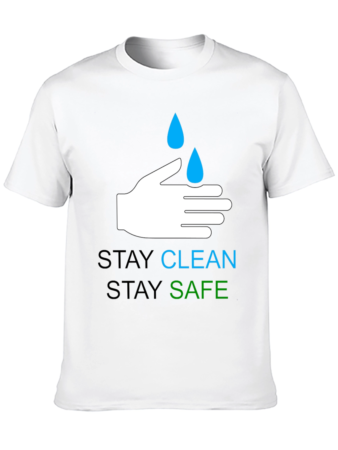 Stay Clean Stay Safe Graphic T-Shirt - Black