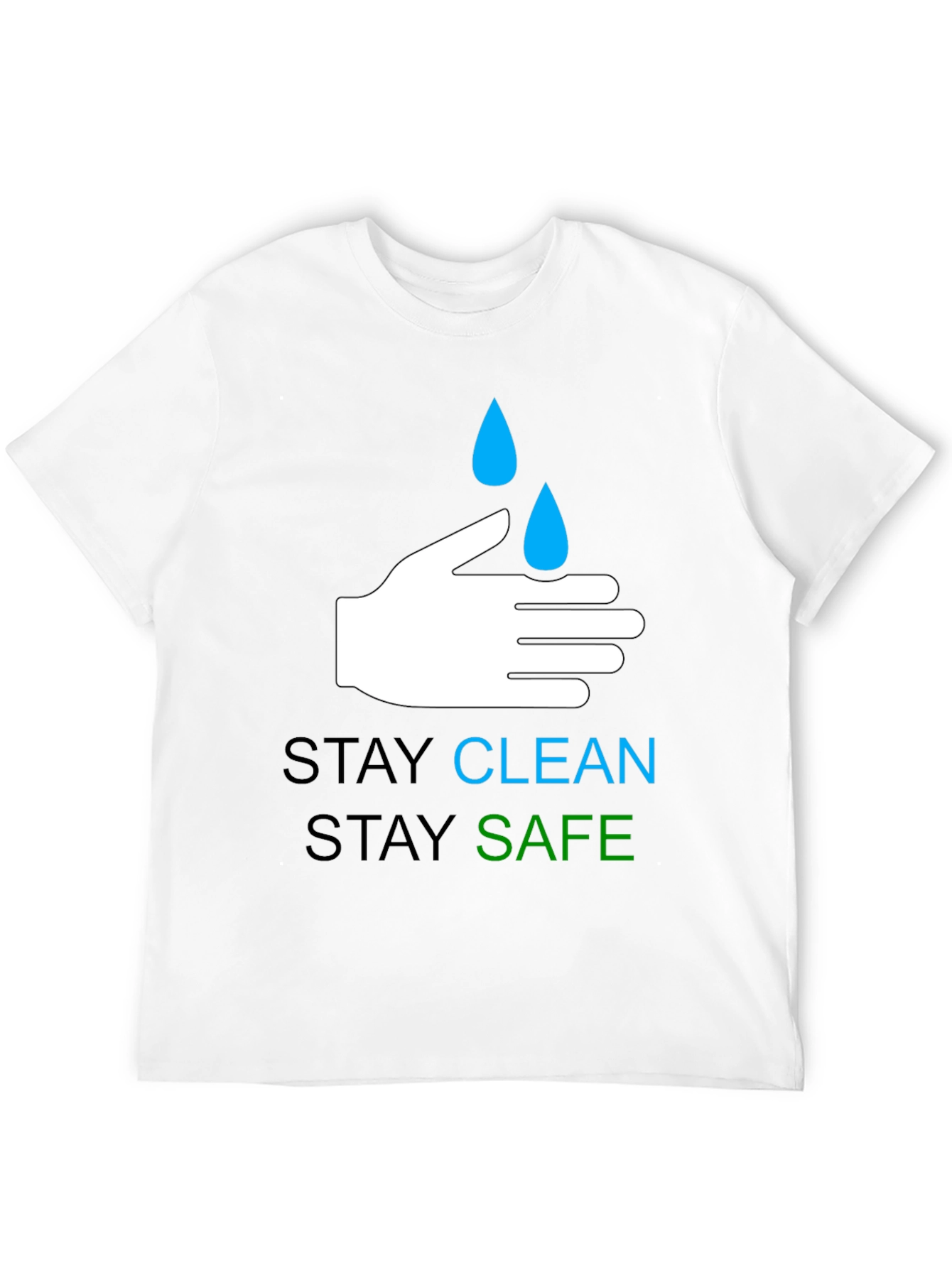 Stay Clean Stay Safe Graphic T-Shirt - Black