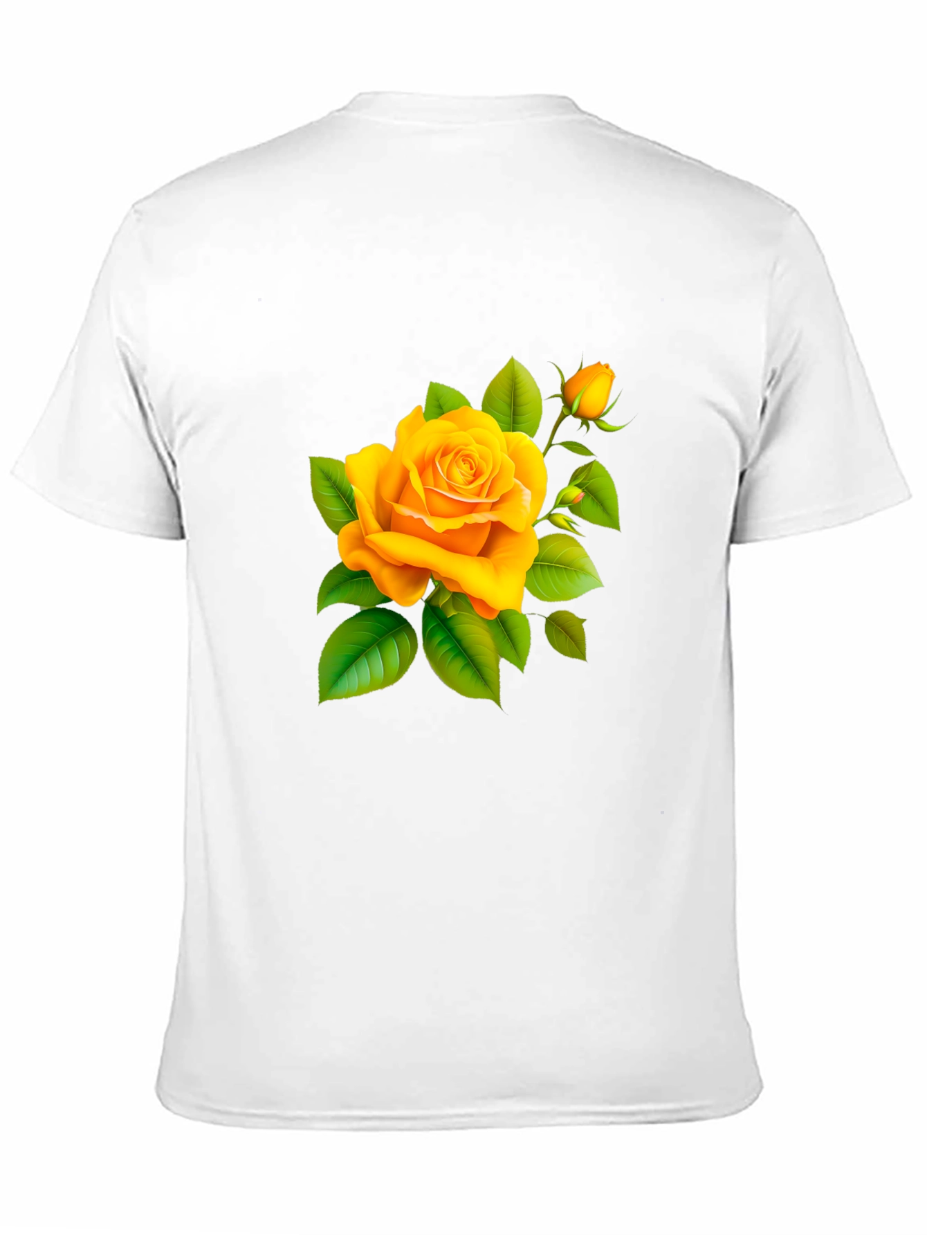 Yellow Rose Graphic Tee - Soft Cotton Blend Shirt