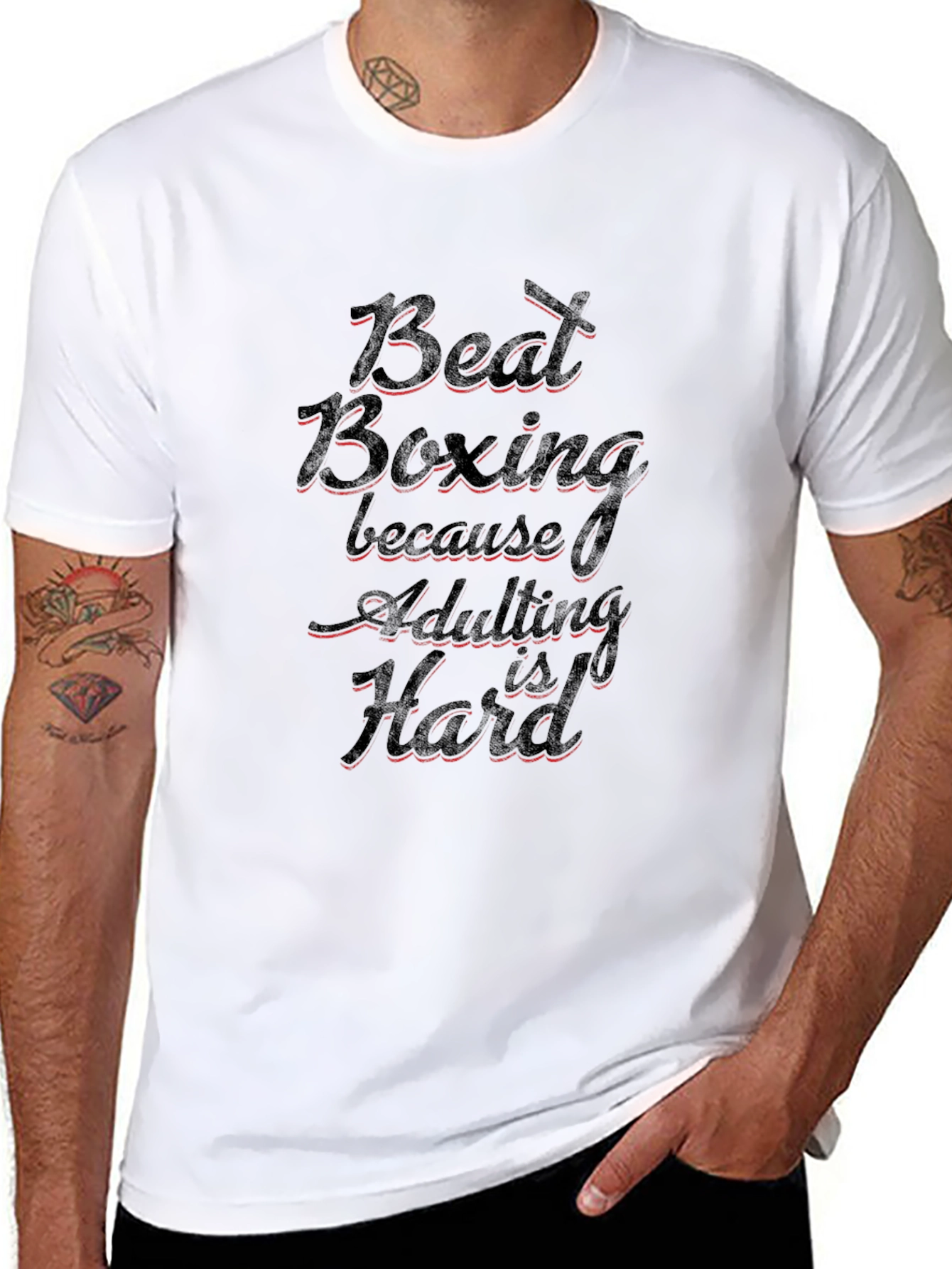 Beat Boxing Adulting Hard Graphic Tee