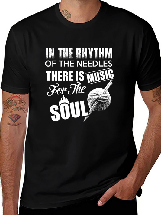 Knitting Music T-Shirt - Rhythm of Needles