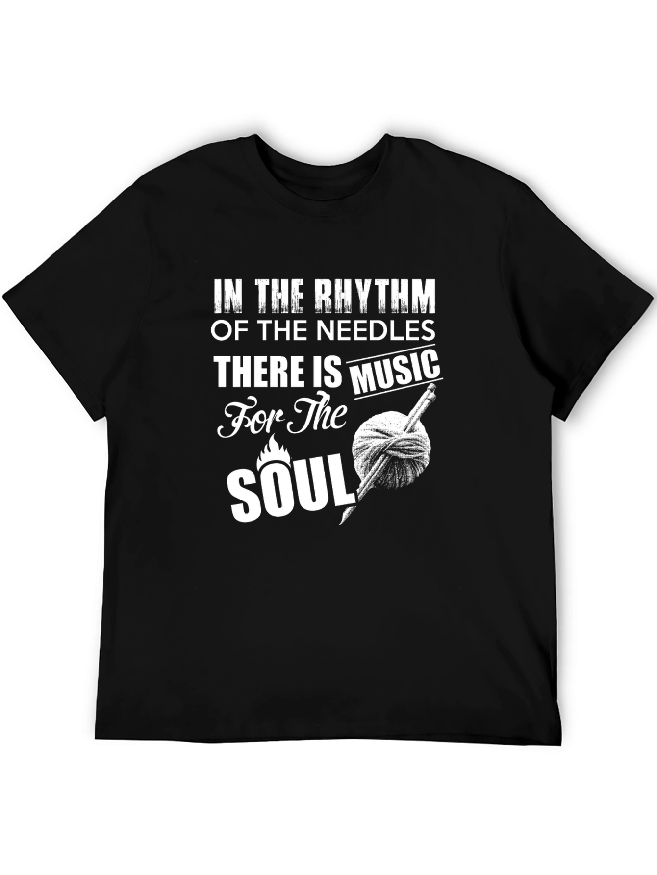Knitting Music T-Shirt - Rhythm of Needles