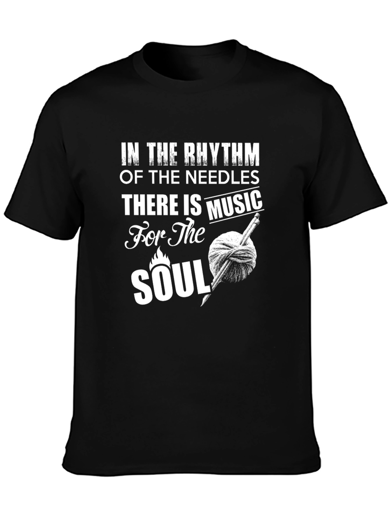 Knitting Music T-Shirt - Rhythm of Needles