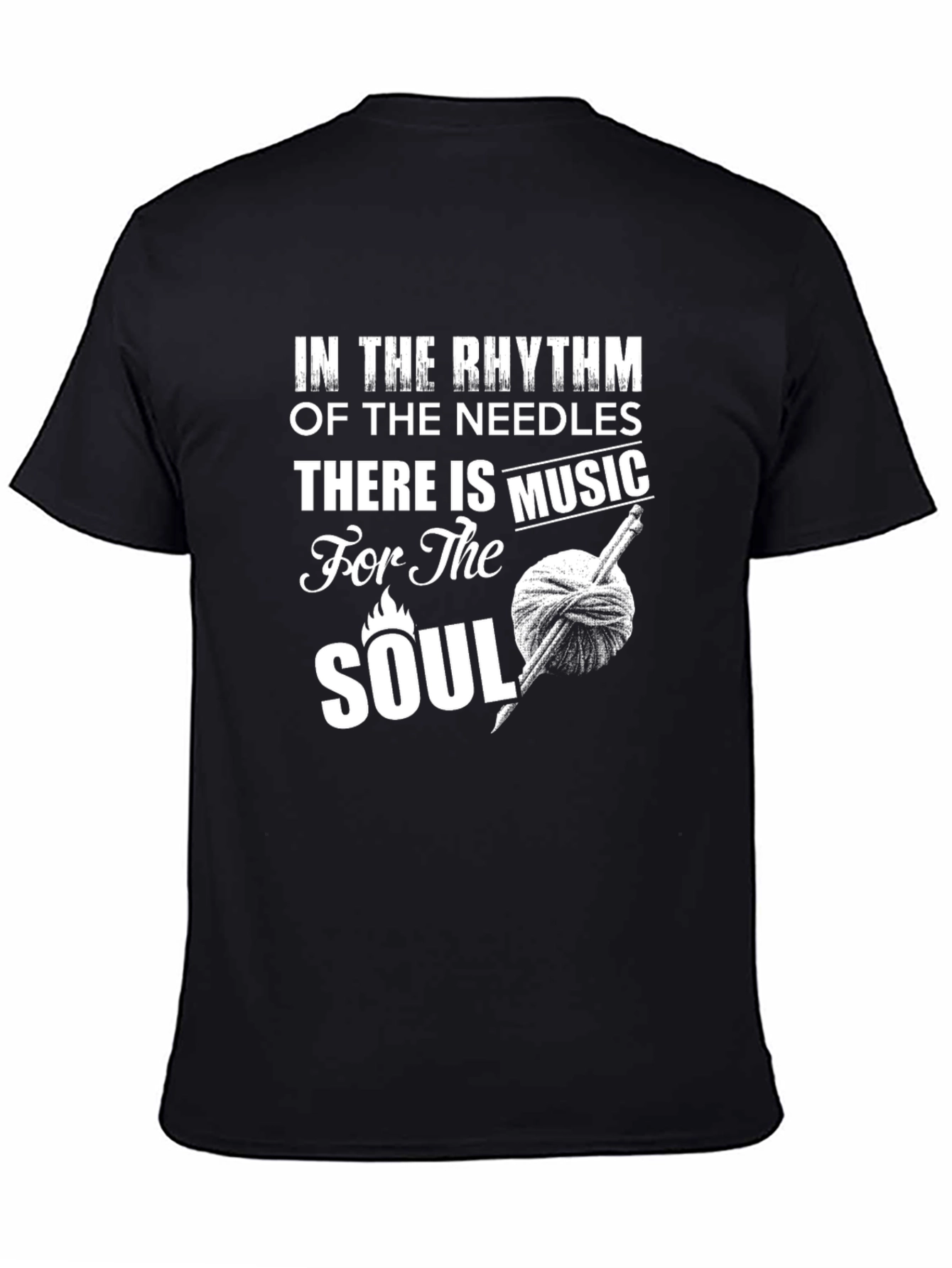 Knitting Music T-Shirt - Rhythm of Needles