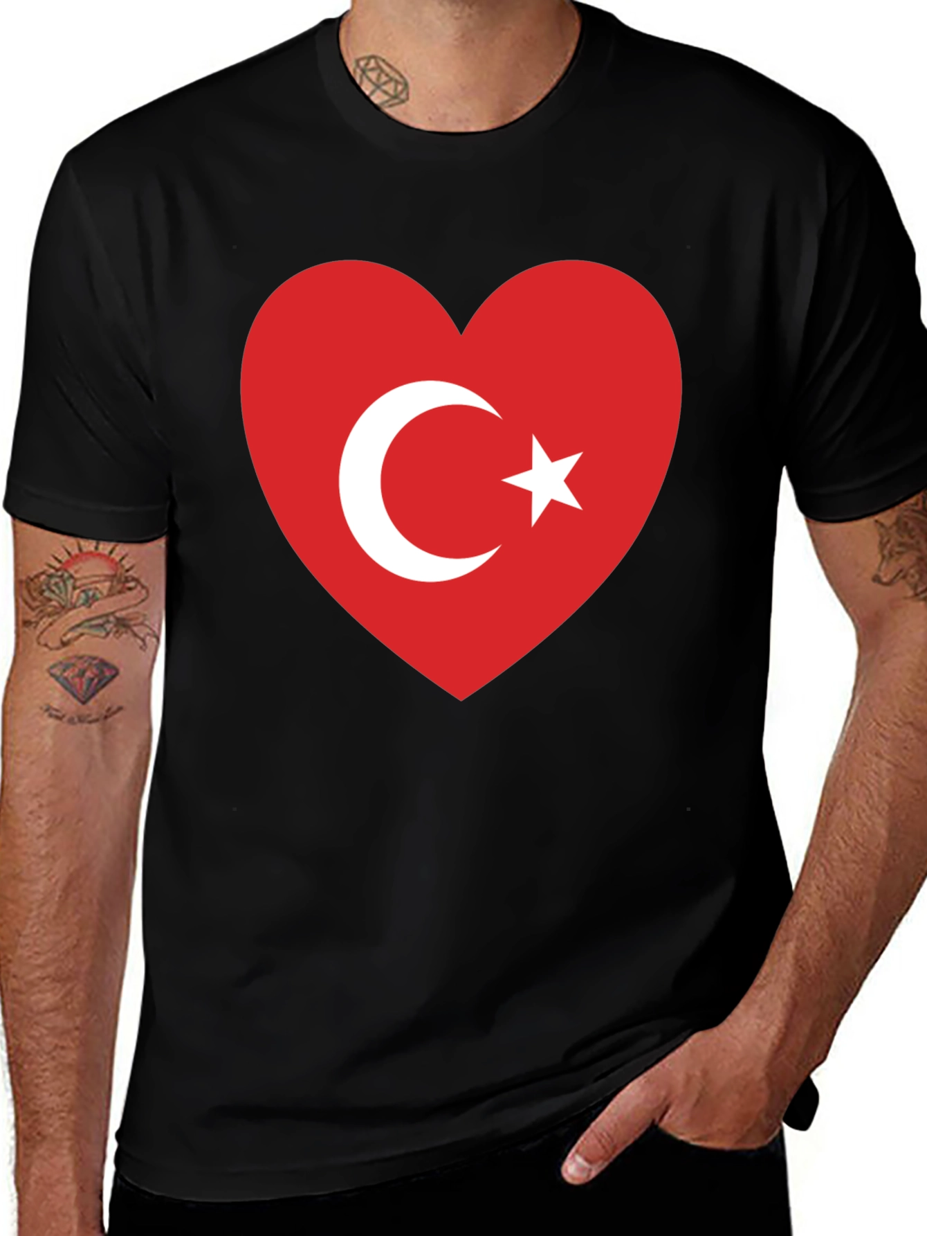 Turkey Flag Heart T-Shirt - Love Turkish Pride