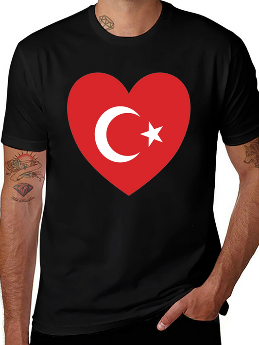 Turkey Flag Heart T-Shirt - Love Turkish Pride