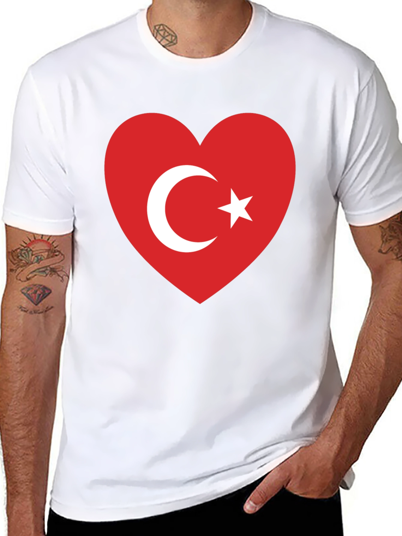 Turkey Flag Heart T-Shirt - Love Turkish Pride