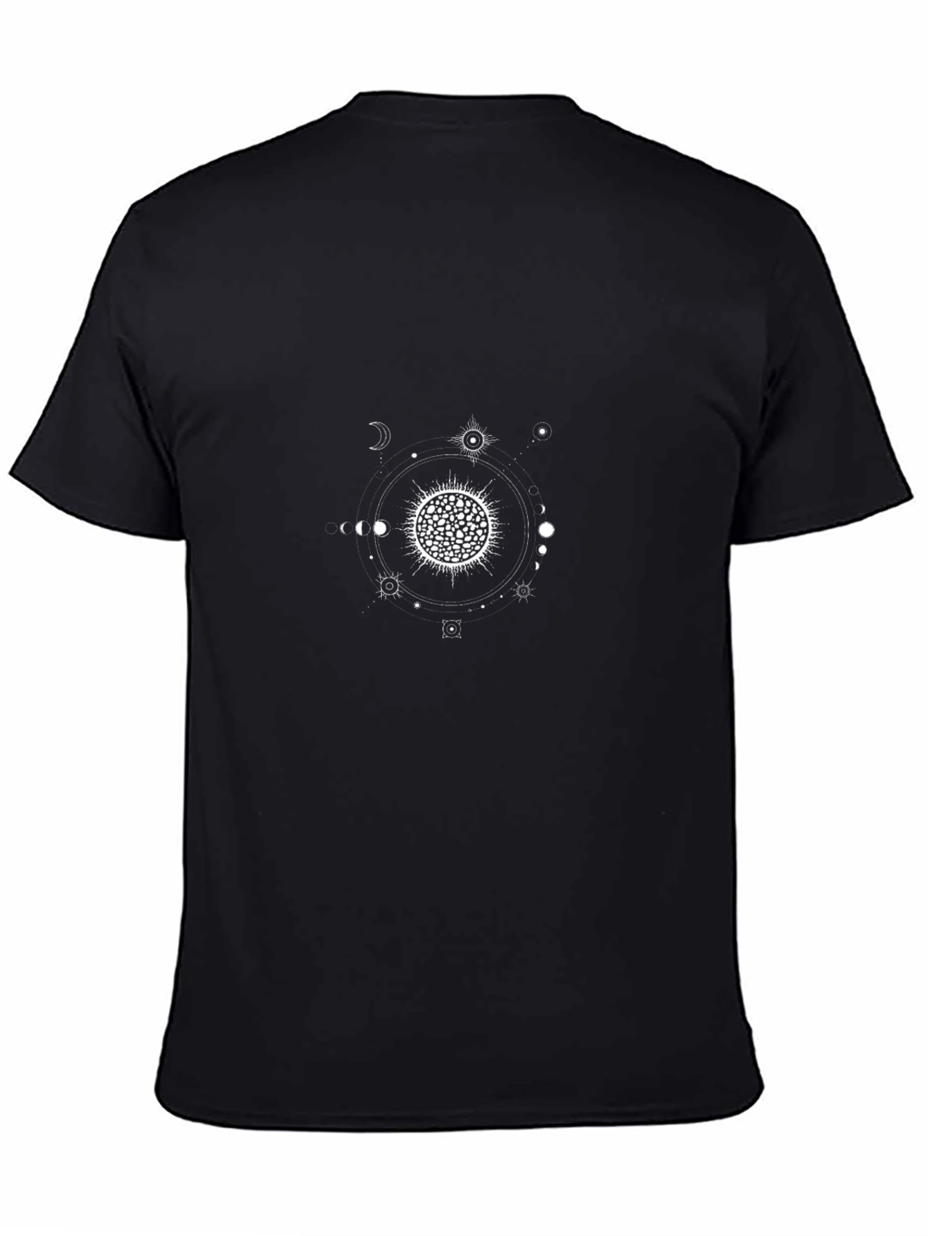 Celestial Graphic Print Black T-Shirt