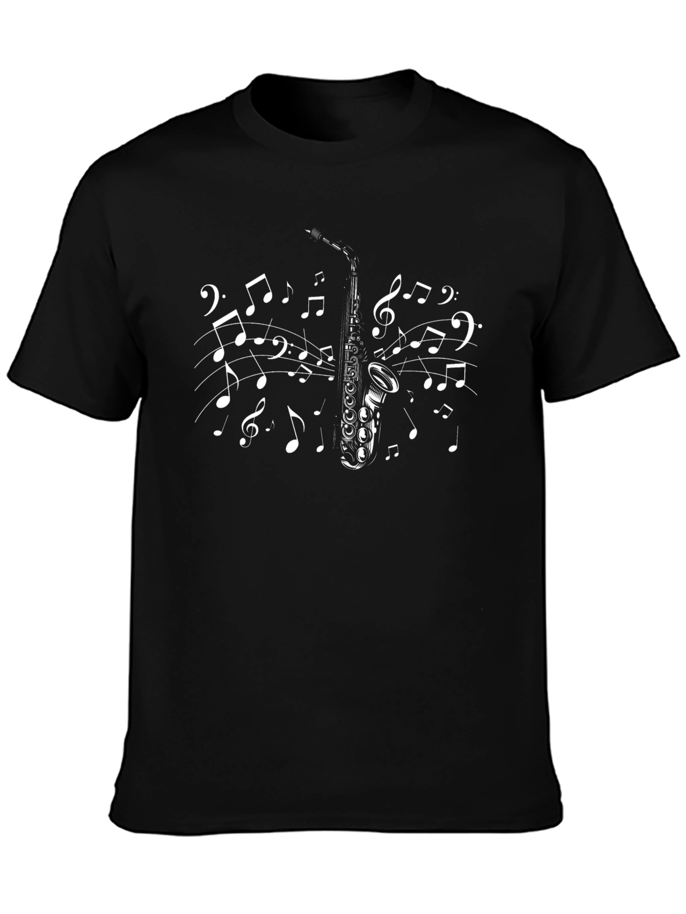 Saxophone Music T-Shirt - Black - Stylish & Unique