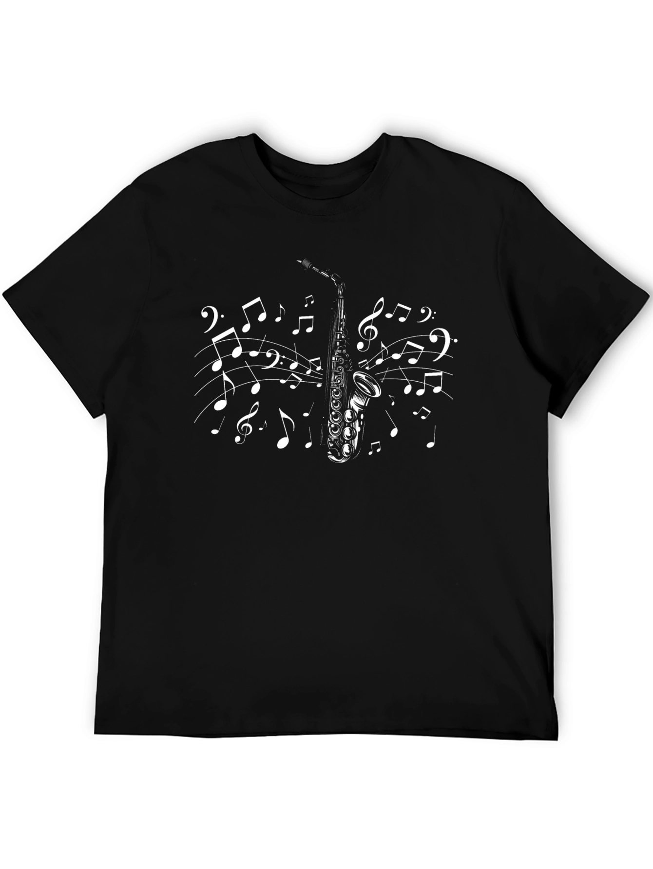 Saxophone Music T-Shirt - Black - Stylish & Unique
