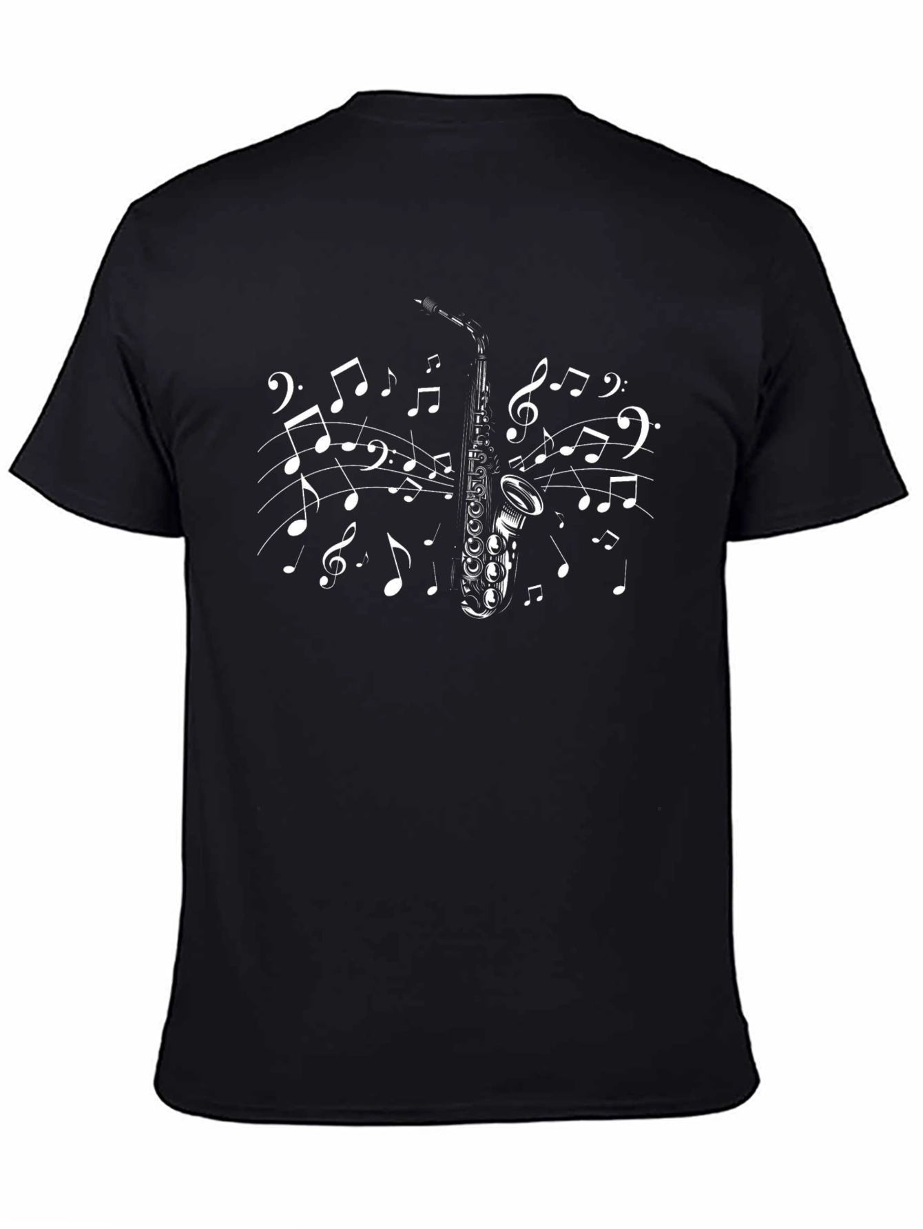 Saxophone Music T-Shirt - Black - Stylish & Unique