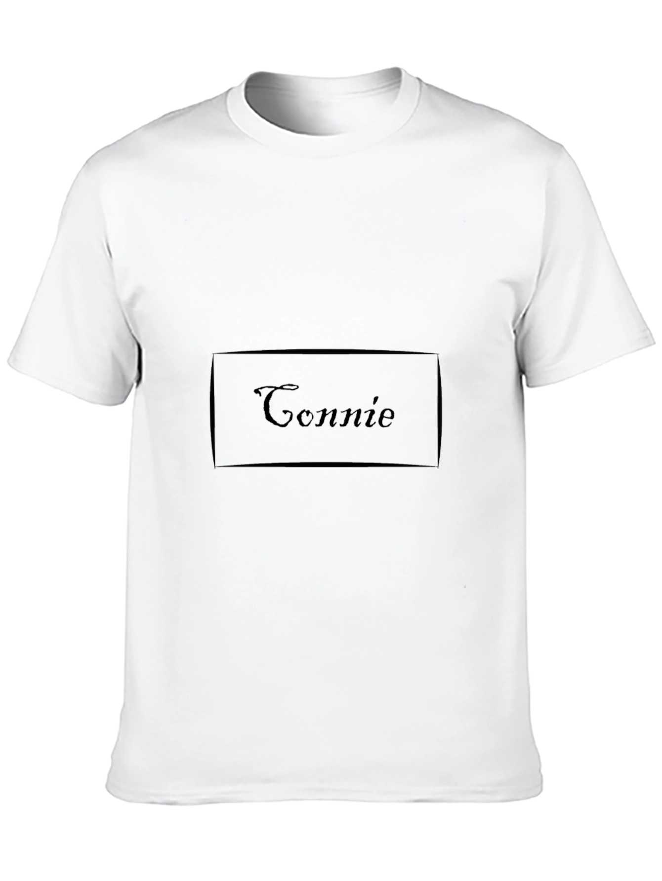 Connie Custom Name Black T-Shirt