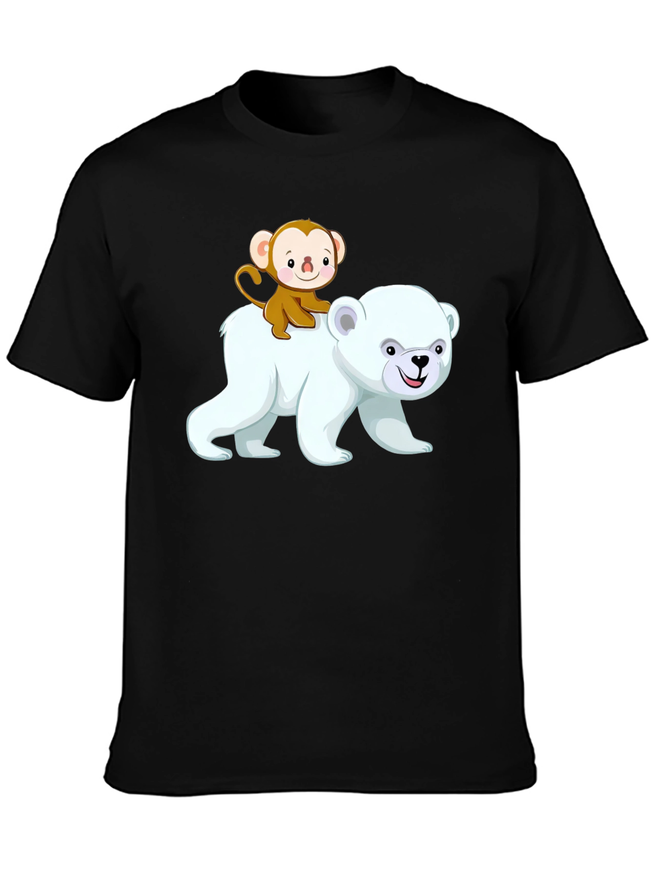 Monkey Riding a Bear Graphic T-Shirt