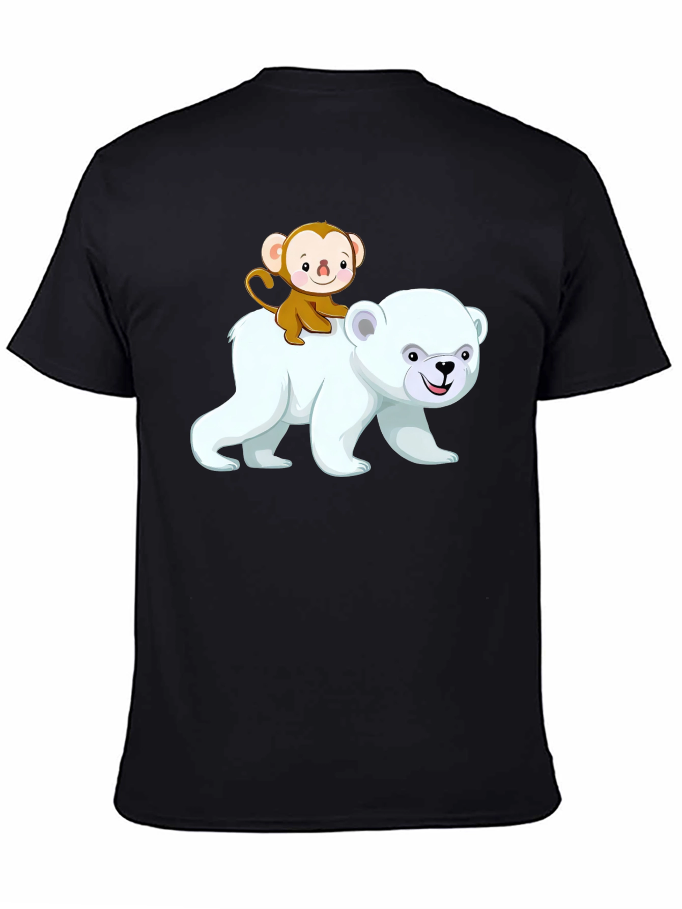 Monkey Riding a Bear Graphic T-Shirt